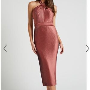 jiraye midi dress Jiraye Midi Dress - Flutter Sleeve Tuelle Plunge Dress in Lilac
